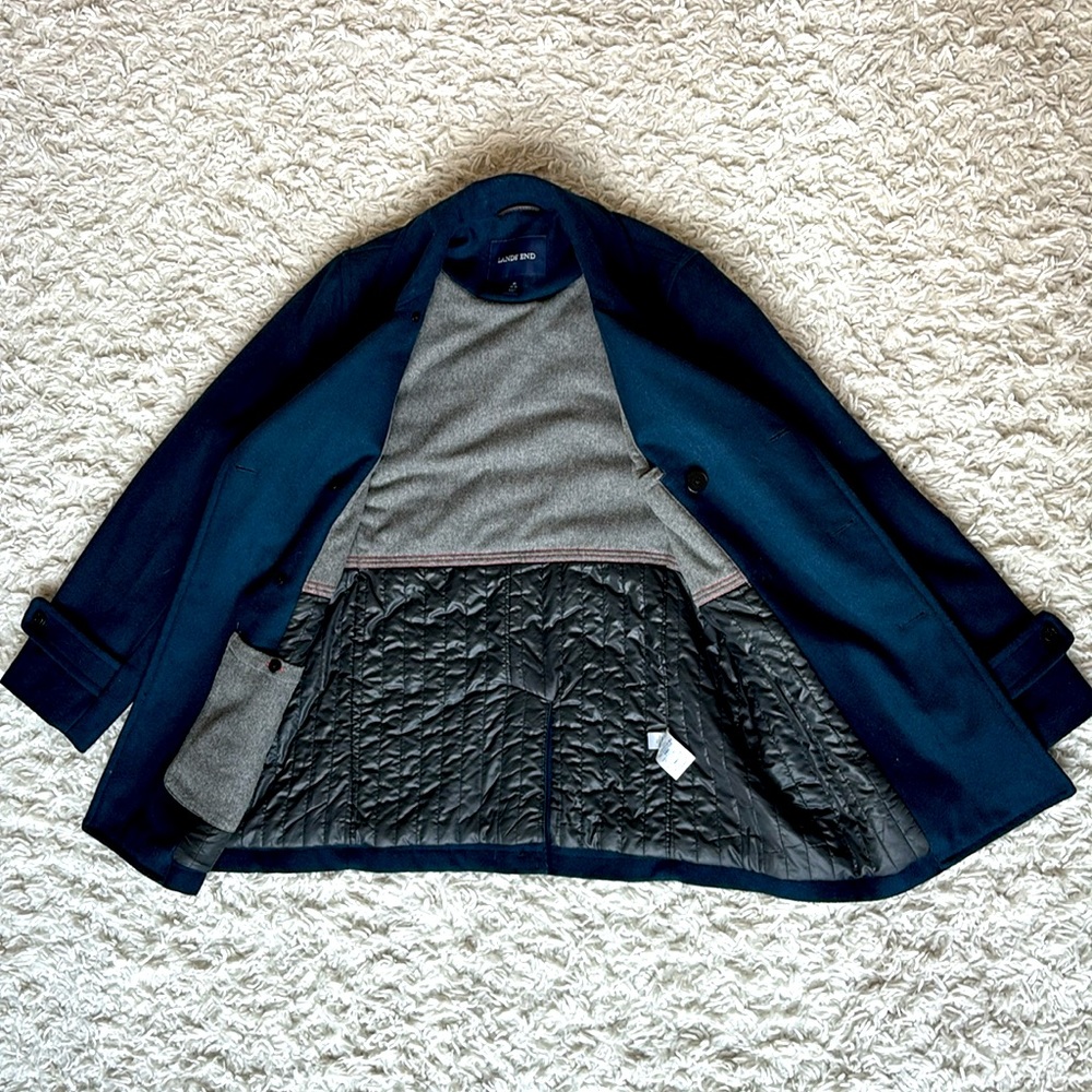 Lands End Insulated Wool Peacoat. Navy Blue. Size M 38-40. - Picture 2 of 2